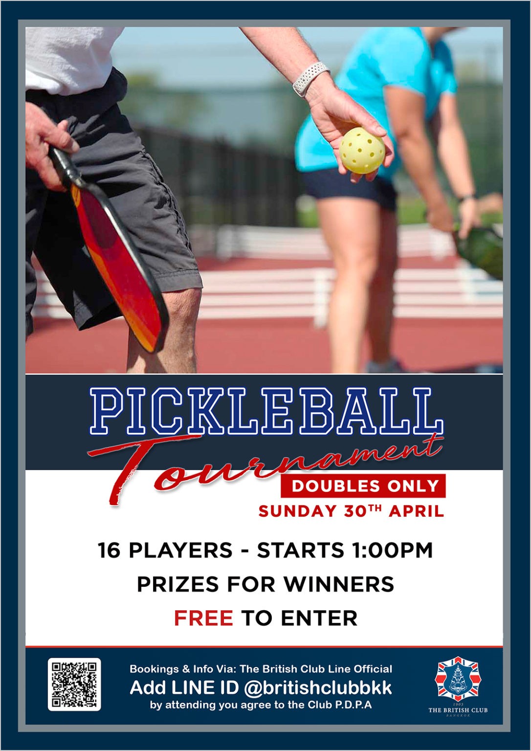 Pickleball Doubles Tournament The British Club Bangkok